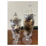 Clear Glass Apothecary Jars With Decorations