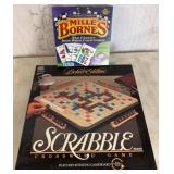 Scrabble Deluxe Edition and Mille Bornes Games
