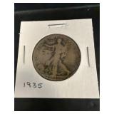 1935 U.S. Walking Liberty Half Dollar Coin