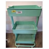 Three-Tier Rolling Metal Utility Cart
