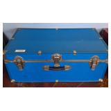 Blue Seward Trunk with Brass Hardware