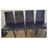 Black Faux Leather Dining Chairs
