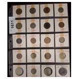 Binder Page of World Coins in Holders