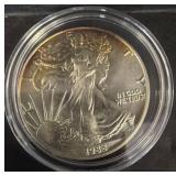 1988 Silver uncirculateAmerican Eagle Coin in Case