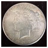 1923-s Peace Silver Dollar Coin, San Francisco Min