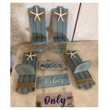 Coastal-Themed Wooden Wall Decor Set