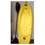 Yellow Lifetime Kayak with Paddle, 6 ft