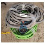 Two Bundled Water Hoses with Spray Nozzle