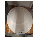 Round Cutting Board with Wooden Base