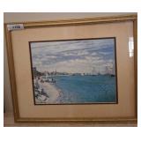 Framed Print Depicting Maritime Scene
