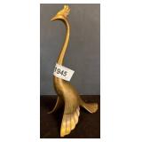 Brass Bird Figurine with Detailed Wing Design