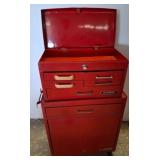 Red Metal Rolling Tool Chest With Drawers