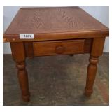 Oak Side Table with Single Drawer