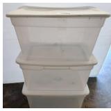 Sterilite Plastic Storage Bins, Stackable
