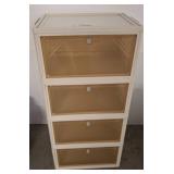 Stackable Plastic Storage Cabinet With Drawers