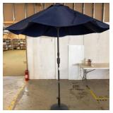 Navy Patio Umbrella with Metal Stand