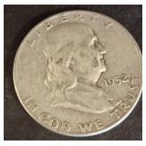 1952 Benjamin Franklin Half Dollar Coin