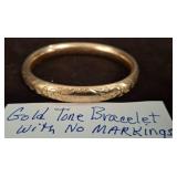 Gold-Tone Hinged Bangle Bracelet