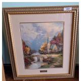 Framed Thomas Kinkade ï¿½The Mountain Chapelï¿½ Print