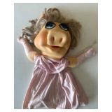 Plush Hand Puppet with Blonde Hair and Pink Dress