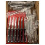 Flatware Set and Steak Knives in Packaging