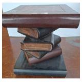 Stacked Book-Style Wooden Side Table