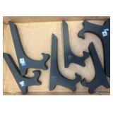 Black Metal Bracket Supports