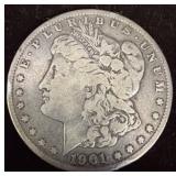 1901 Morgan Silver Dollar Coin