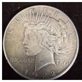 1922 Peace Silver Dollar Coin