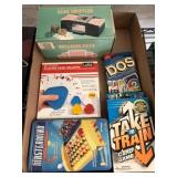 Boxed Lot of Various Card and Board Games