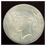 1922 Liberty Peace Silver Dollar Coin