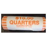 $10 Roll of U.S. Quarters by N.F. String & Son