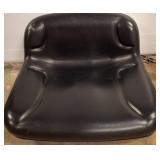Black Contoured Plastic Lawnmower Seat