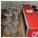 Crystal Stemware and Coca-Cola Glass Set