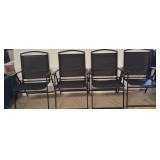 Black Metal Frame Patio Chairs