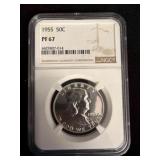 1955 Franklin Half Dollar PF67 by NGC