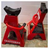 Two Craftsman 3-Ton Ratchet Jack Stands