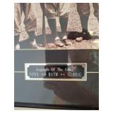 Framed Baseball Photo Featuring Foxx, Ruth, Gehrig