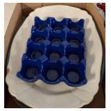 Hallcraft Ceramics and Blue Egg Tray Set