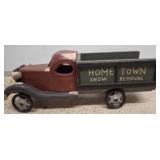 Painted Wooden Model Truck, Snow Removal Theme
