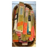 Basket of Vintage Sewing Zippers