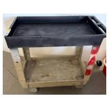Two-Tier Metal Utility Cart on Casters