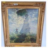 Framed Impressionist-Style Painting, 33x39