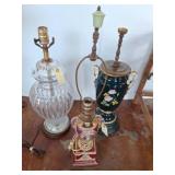 Three Decorative Table Lamps