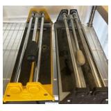 Two Manual Tile Cutters with Metal Guides