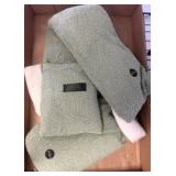 Green Towels and Mitts with Tags
