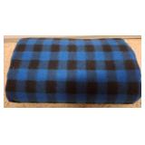 Field & Co. Travel Blanket with Blue Plaid Design