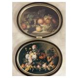 Metal Trays Featuring Art by Severin Roesen