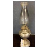 Metal Oil Lamp with Glass Chimney