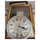 Wall Clock and Assorted Picture Frames